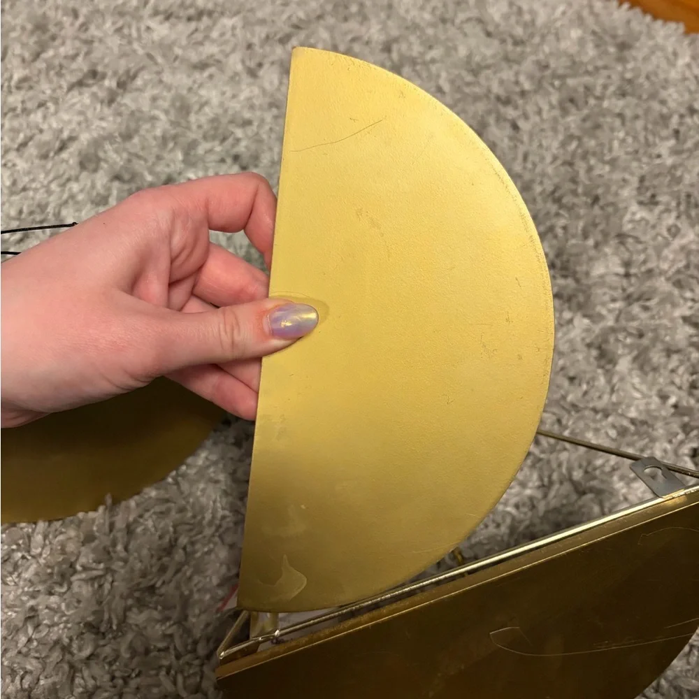 Gold Triangle Wall Shelves